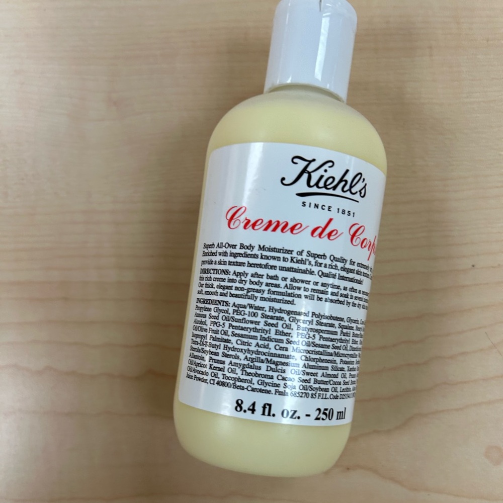 Kiehl's Creme De Corps Body Moisturizer Cream 8.4 oz 250 ml New, sealed